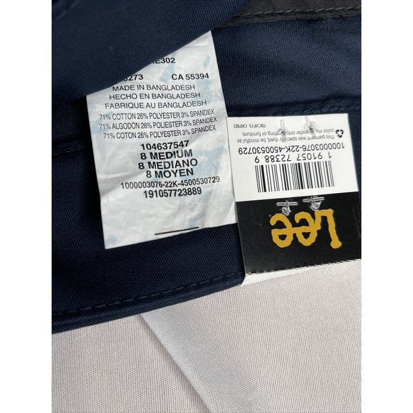 Lee Womens Wrinkle Free Relaxed Fit Straight Leg Pant Imperial Blue Size 8 - Picture 4 of 5
